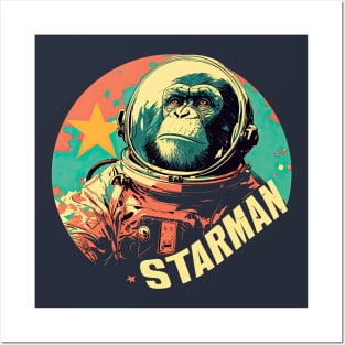 Starman David Bowie Monkey Posters and Art